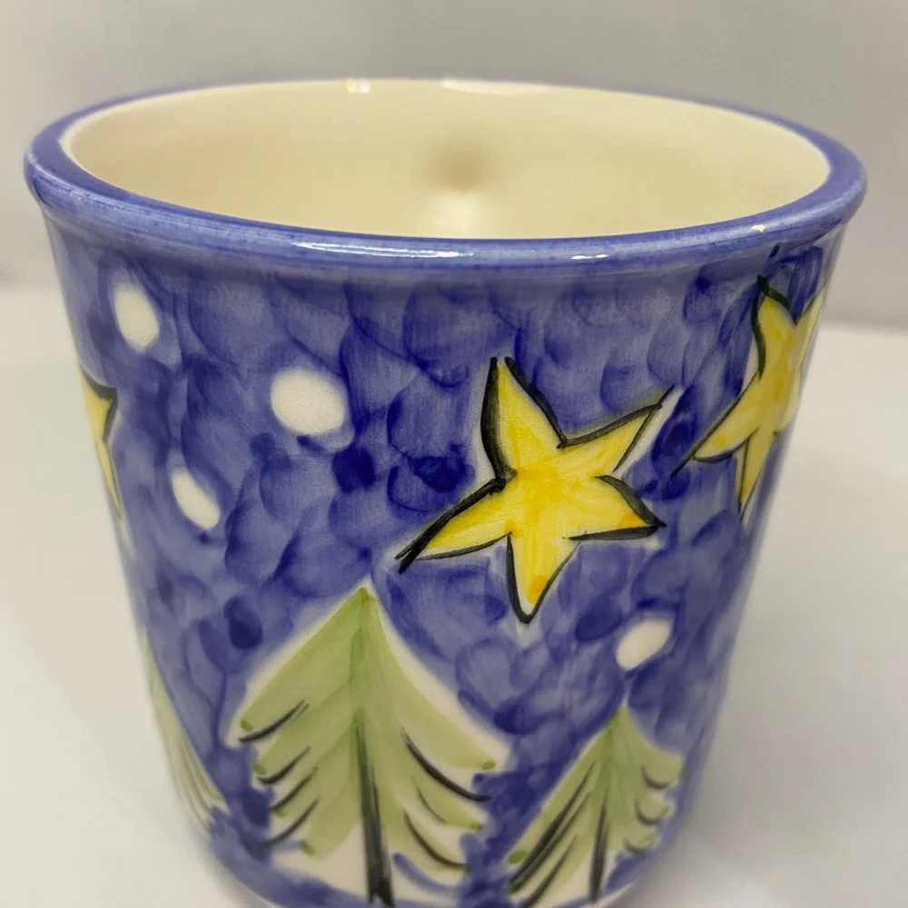 Portugal Folk Art Ceramic Mugs Coffee Tea Winter Christmas Glossy Painted